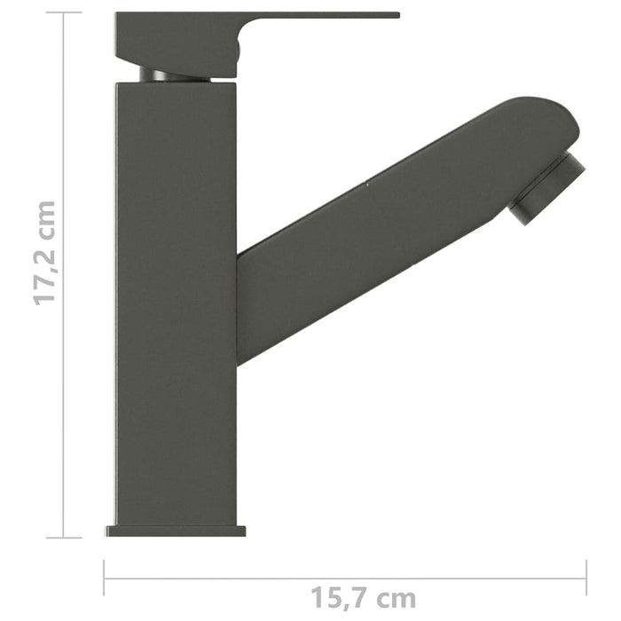 Robinet chiuvetă de baie retractabil, gri, 157x172 mm - WALTI WALTI