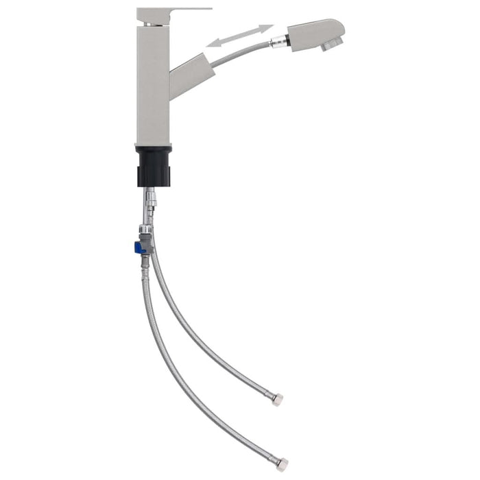 Robinet chiuvetă de baie retractabil, argintiu, 157x172 mm - WALTI WALTI