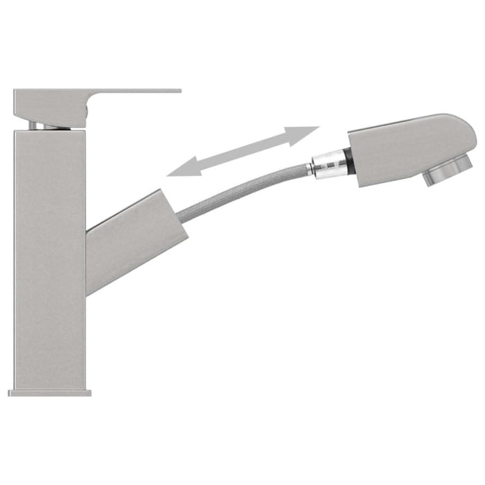 Robinet chiuvetă de baie retractabil, argintiu, 157x172 mm - WALTI WALTI
