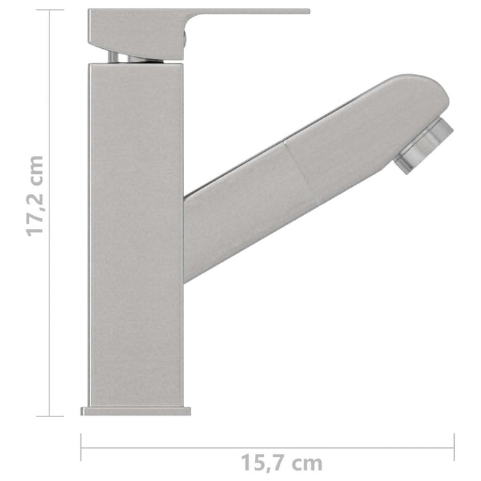 Robinet chiuvetă de baie retractabil, argintiu, 157x172 mm - WALTI WALTI