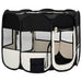 Țarc de câini pliabil cu sac de transport, negru, 90x90x58 cm - WALTI WALTI