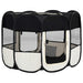 Țarc de câini pliabil cu sac de transport, negru, 90x90x58 cm - WALTI WALTI