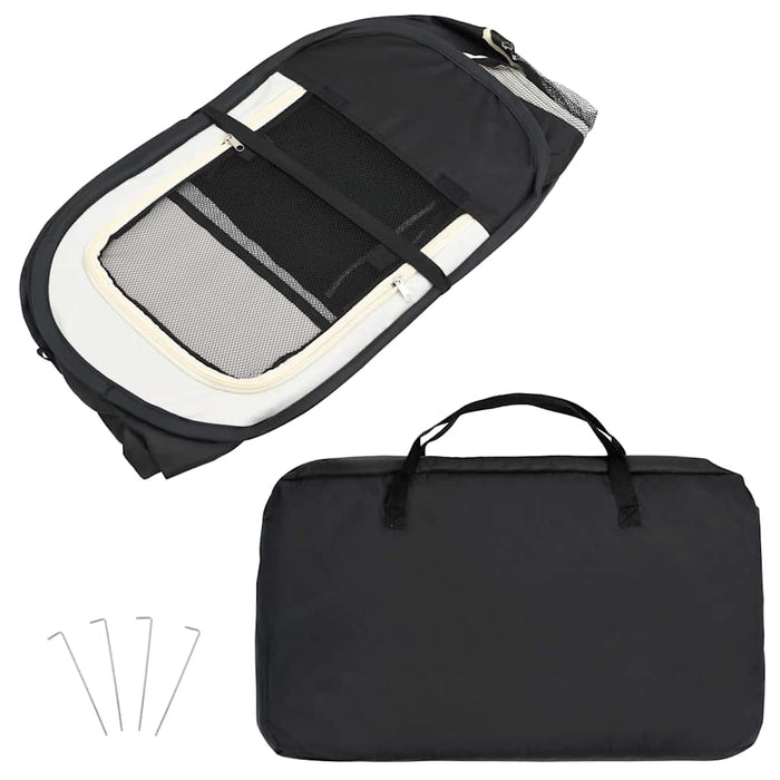 Țarc de câini pliabil cu sac de transport, negru, 90x90x58 cm - WALTI WALTI