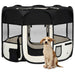 Țarc de câini pliabil cu sac de transport, negru, 90x90x58 cm - WALTI WALTI
