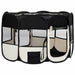 Țarc de câini pliabil cu sac de transport, negru, 110x110x58 cm - WALTI WALTI
