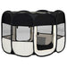 Țarc de câini pliabil cu sac de transport, negru, 110x110x58 cm - WALTI WALTI