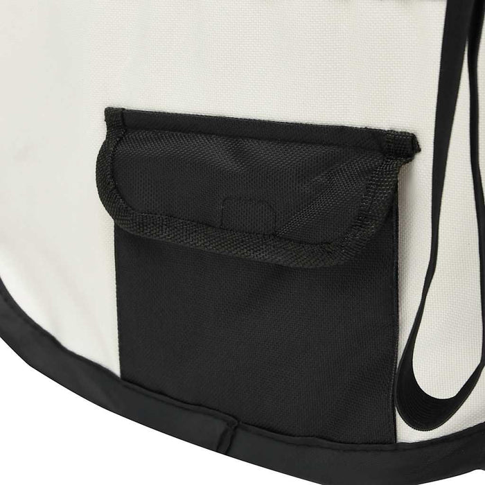 Țarc de câini pliabil cu sac de transport, negru, 125x125x61 cm - WALTI WALTI