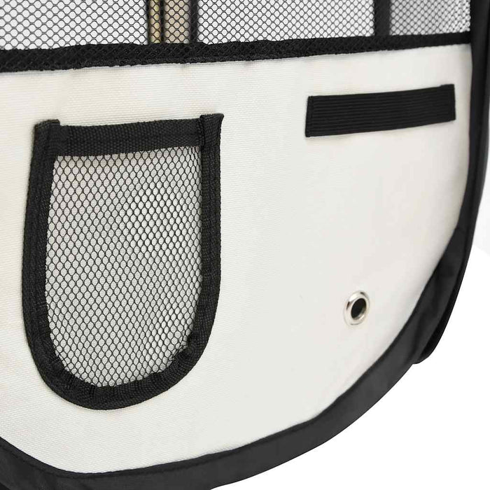 Țarc de câini pliabil cu sac de transport, negru, 125x125x61 cm - WALTI WALTI