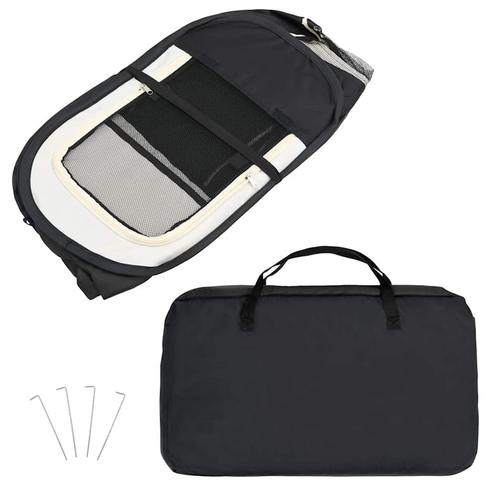 Țarc de câini pliabil cu sac de transport, negru, 125x125x61 cm - WALTI WALTI