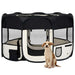 Țarc de câini pliabil cu sac de transport, negru, 125x125x61 cm - WALTI WALTI