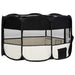 Țarc de câini pliabil cu sac de transport, negru, 145x145x61 cm - WALTI WALTI