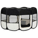Țarc de câini pliabil cu sac de transport, negru, 145x145x61 cm - WALTI WALTI