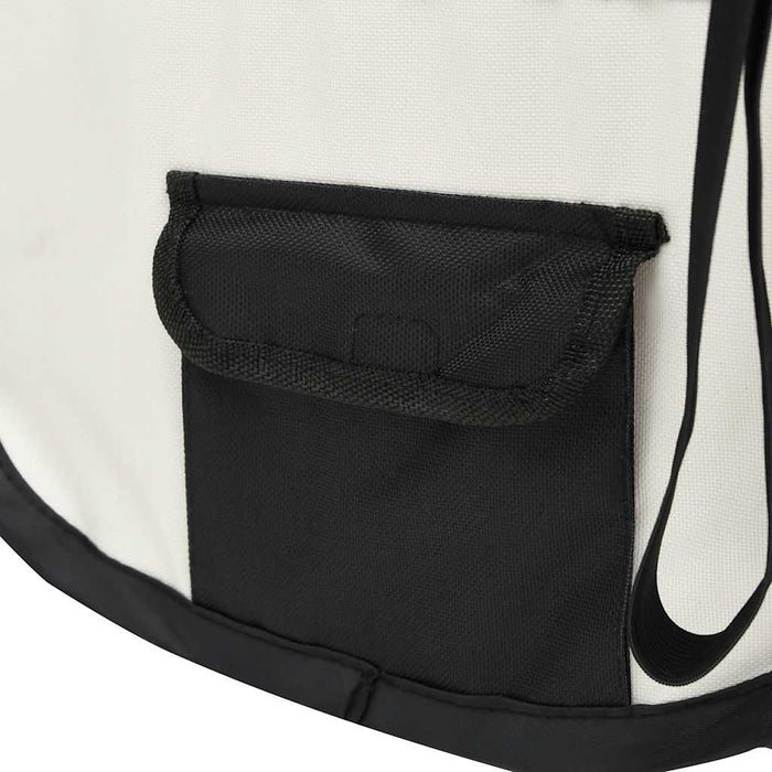 Țarc de câini pliabil cu sac de transport, negru, 145x145x61 cm - WALTI WALTI