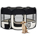 Țarc de câini pliabil cu sac de transport, negru, 145x145x61 cm - WALTI WALTI