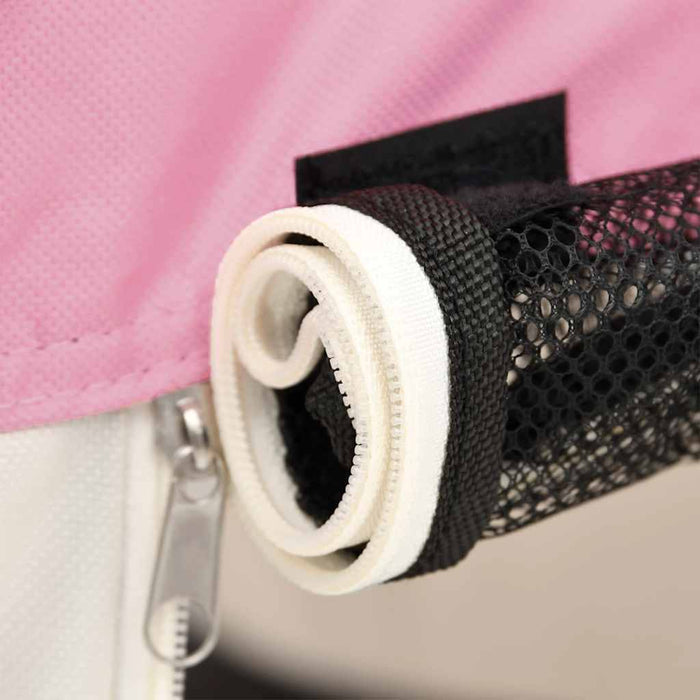 Țarc joacă pliabil câini cu sac de transport roz 90x90x58 cm - WALTI WALTI