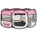 Țarc de câini pliabil cu sac de transport, roz, 145x145x61 cm - WALTI WALTI