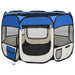 Țarc joacă pliabil câini cu sac transport albastru 90x90x58 cm - WALTI WALTI