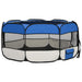 Țarc câini pliabil cu sac de transport, albastru, 145x145x61 cm - WALTI WALTI