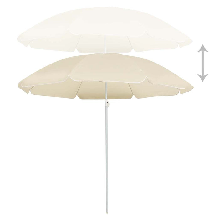 Umbrelă de soare de grădină, stâlp din oțel, nisipiu, 180 cm WALTI