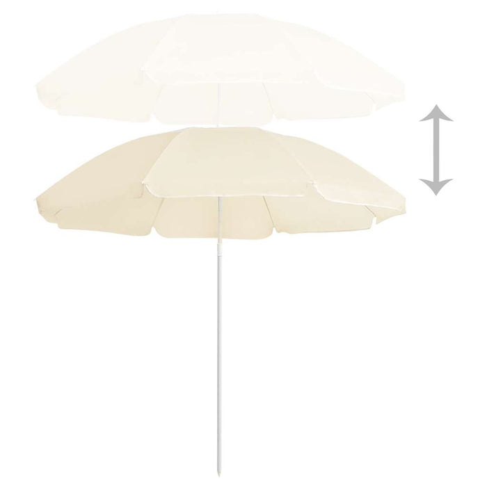 Umbrelă de soare de grădină, stâlp din oțel, nisipiu, 180 cm WALTI