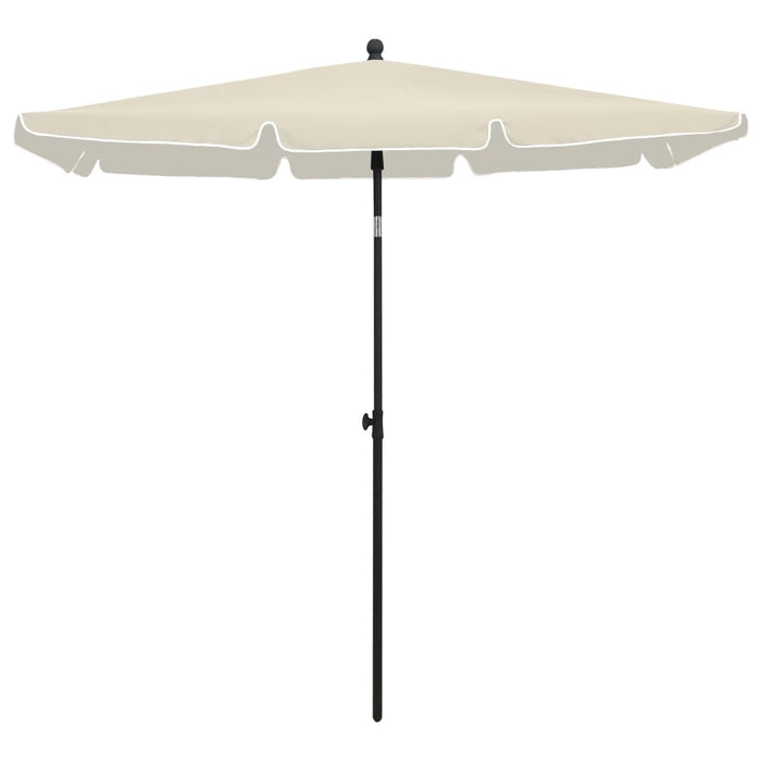Umbrelă de grădină cu stâlp, nisipiu, 210x140 cm - WALTI WALTI