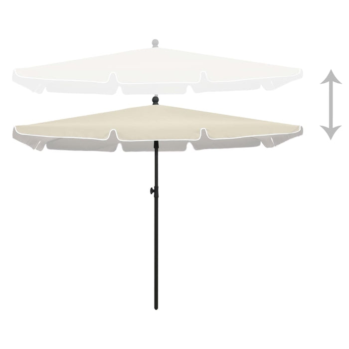 Umbrelă de grădină cu stâlp, nisipiu, 210x140 cm - WALTI WALTI