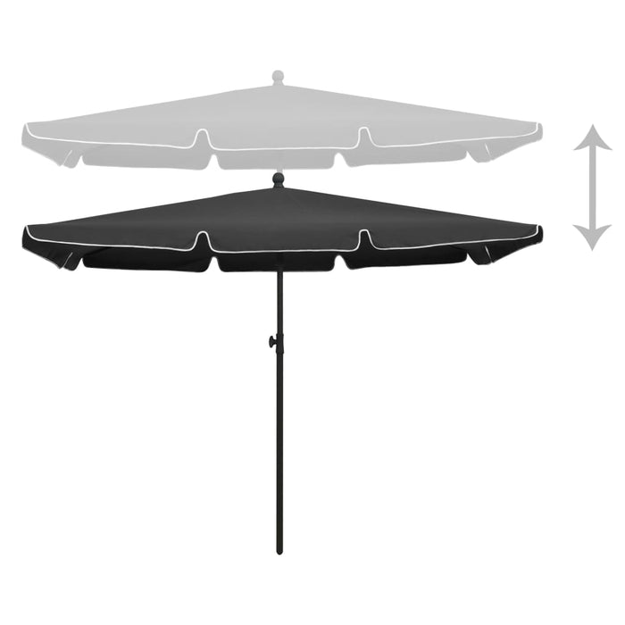 Umbrelă de grădină cu stâlp, antracit, 210x140 cm - WALTI WALTI
