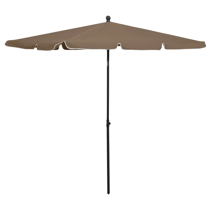 Umbrelă de grădină cu stâlp, gri taupe, 210x140 cm - WALTI WALTI