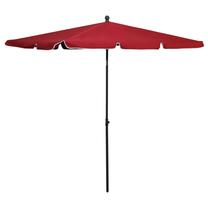 Umbrelă de grădină cu stâlp, roșu bordo, 210x140 cm - WALTI WALTI