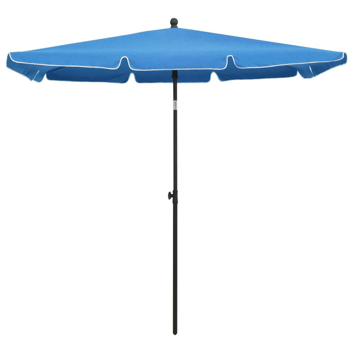Umbrelă de grădină cu stâlp, albastru azuriu, 210x140 cm WALTI
