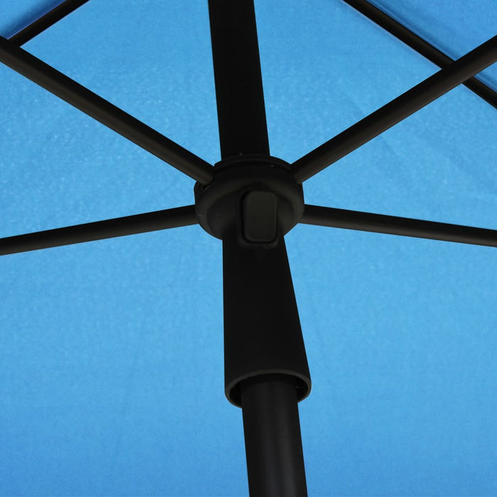 Umbrelă de grădină cu stâlp, albastru azuriu, 210x140 cm WALTI