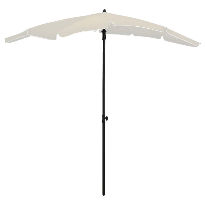 Umbrelă de grădină cu stâlp, nisipiu, 200x130 cm WALTI