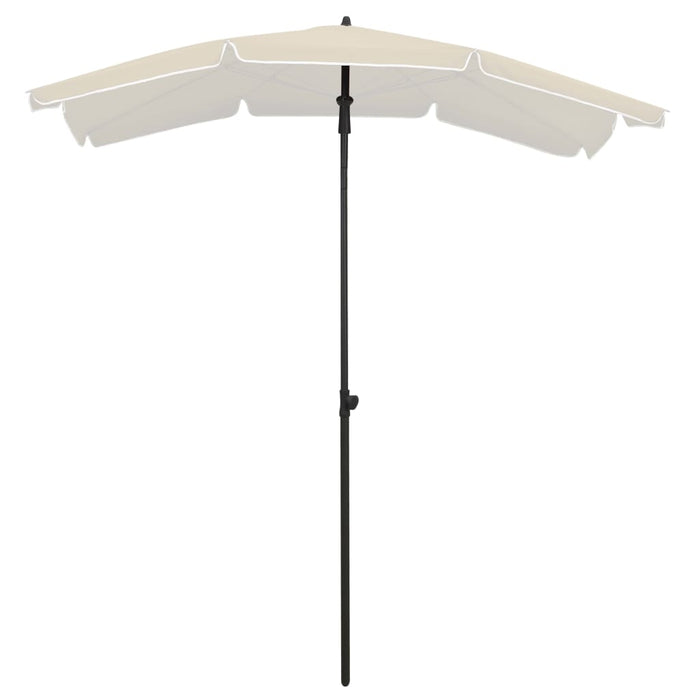 Umbrelă de grădină cu stâlp, nisipiu, 200x130 cm WALTI