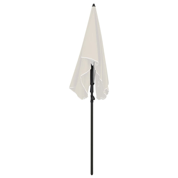 Umbrelă de grădină cu stâlp, nisipiu, 200x130 cm WALTI