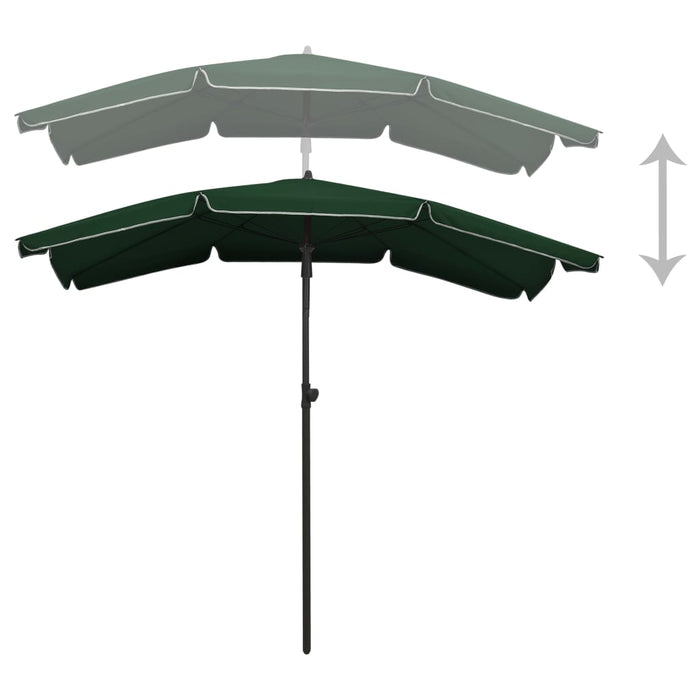 Umbrelă de grădină cu stâlp, verde, 200x130 cm - WALTI WALTI