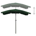 Umbrelă de grădină cu stâlp, verde, 200x130 cm - WALTI WALTI