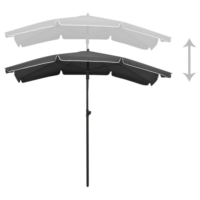 Umbrelă de grădină cu stâlp, antracit, 200x130 cm - WALTI WALTI