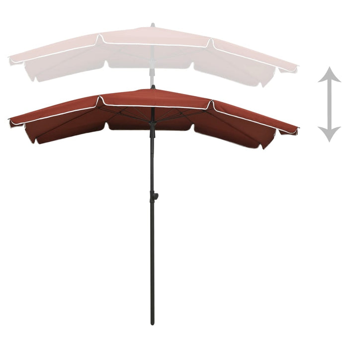 Umbrelă de grădină cu stâlp, cărămiziu, 200x130 cm - WALTI WALTI