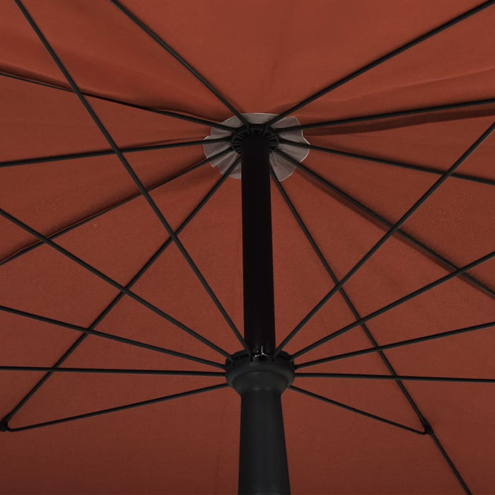 Umbrelă de grădină cu stâlp, cărămiziu, 200x130 cm - WALTI WALTI