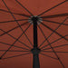 Umbrelă de grădină cu stâlp, cărămiziu, 200x130 cm - WALTI WALTI