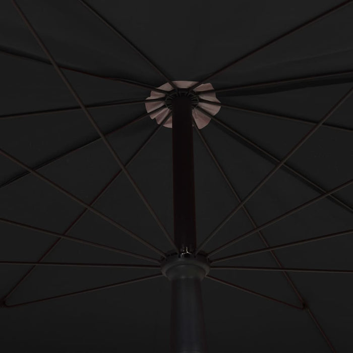 Umbrelă de grădină cu stâlp, negru, 200x130 cm - WALTI WALTI