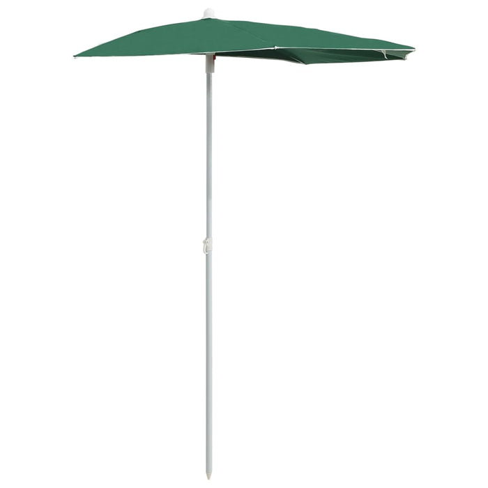 Umbrelă de grădină cu stâlp, verde, 180x90 cm, semirotundă - WALTI WALTI