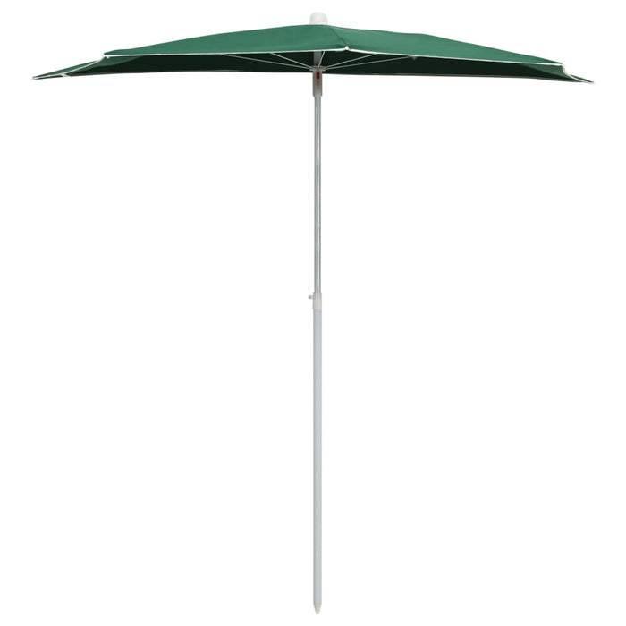 Umbrelă de grădină cu stâlp, verde, 180x90 cm, semirotundă - WALTI WALTI