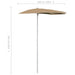 Umbrelă de grădină cu stâlp, gri taupe, 180x90 cm, semirotundă - WALTI WALTI