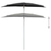 Umbrelă de grădină cu stâlp, negru, 180x90 cm, semirotundă - WALTI WALTI