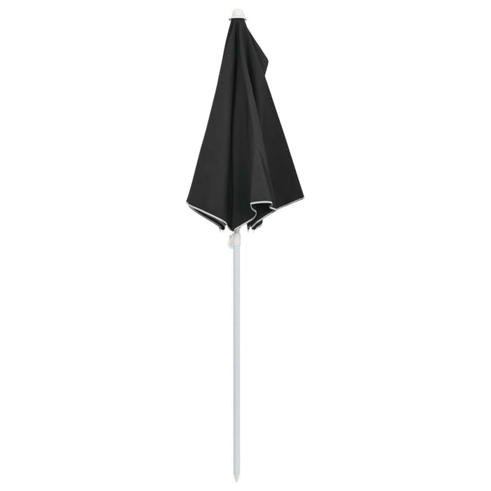 Umbrelă de grădină cu stâlp, negru, 180x90 cm, semirotundă - WALTI WALTI