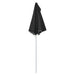 Umbrelă de grădină cu stâlp, negru, 180x90 cm, semirotundă - WALTI WALTI