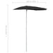 Umbrelă de grădină cu stâlp, negru, 180x90 cm, semirotundă - WALTI WALTI