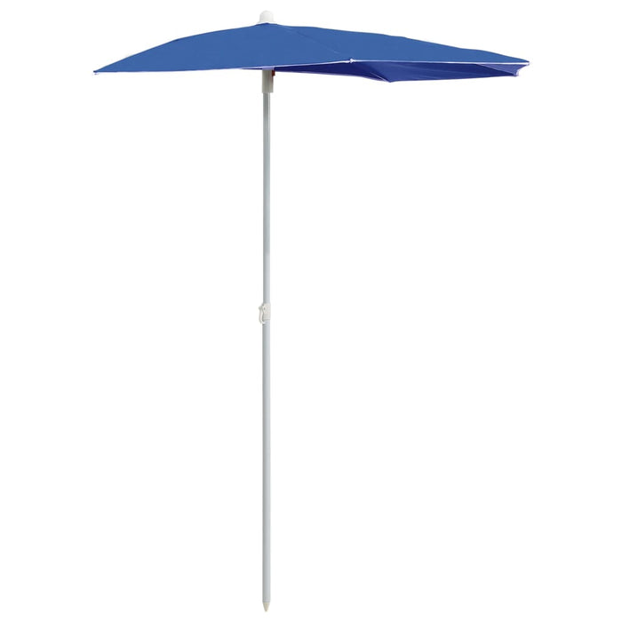 Umbrelă de grădină cu stâlp, azuriu, 180x90 cm, semirotundă WALTI