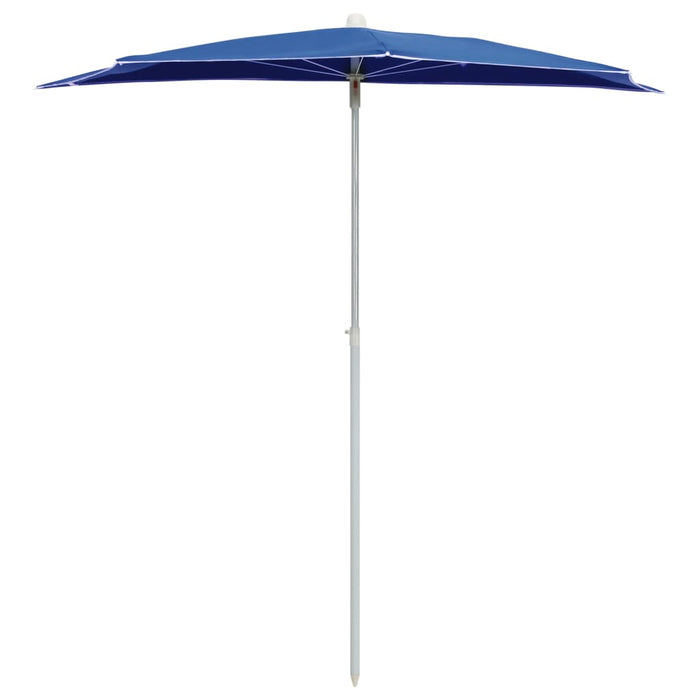 Umbrelă de grădină cu stâlp, azuriu, 180x90 cm, semirotundă WALTI